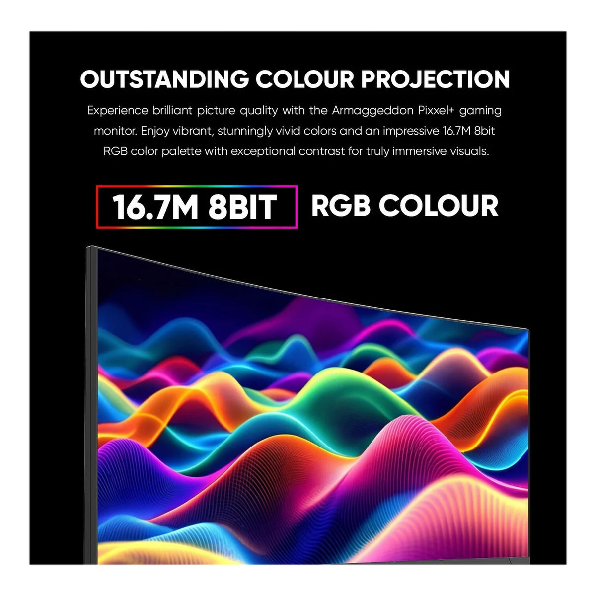 Armaggeddon Pixxel+ PXP30-XD 30-inch 2560 x 1080p WFHD 21:9 200Hz 3ms LCD VA Curved Gaming Monitor PXP30XDBLK