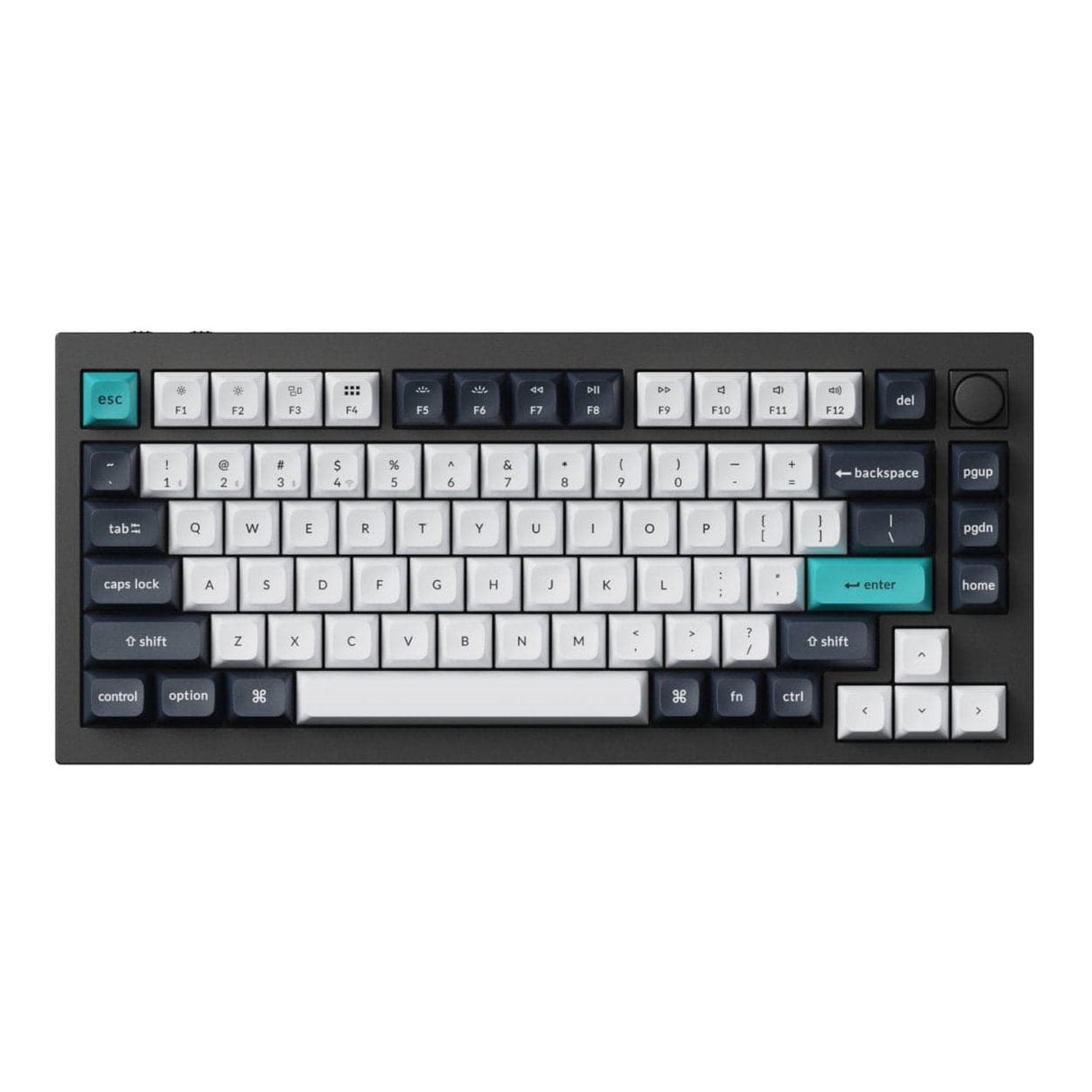 Keychron Q1 Max RGB Wireless Custom Mechanical Keyboard Gateron Red Switches Black Q1M-M1