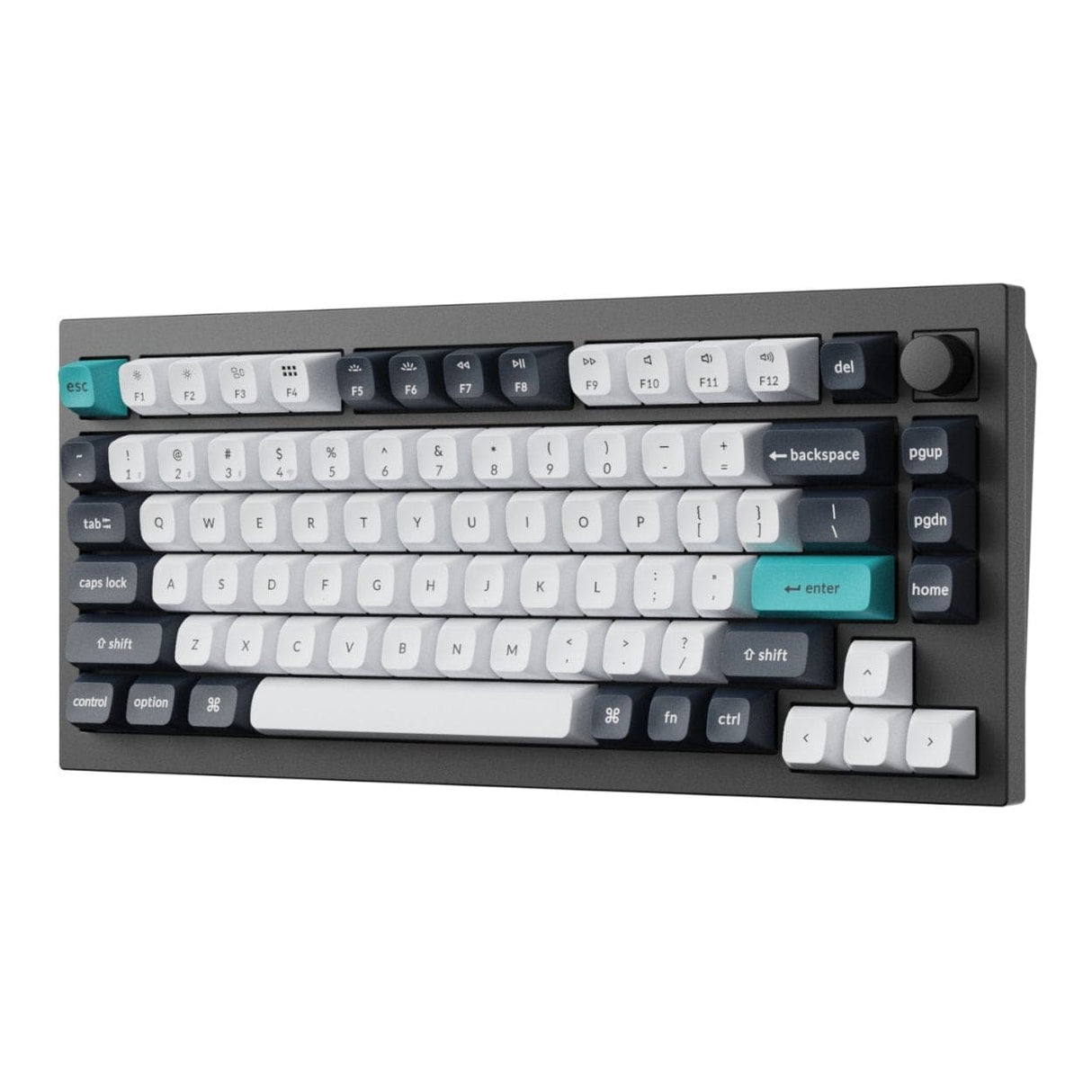 Keychron Q1 Max RGB Wireless Custom Mechanical Keyboard Gateron Banana Switches Black Q1M-M4