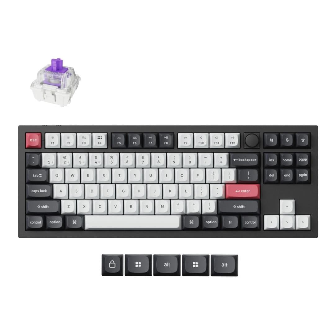 Keychron Q3 HE QMK Wireless Custom Mechanical Keyboard Carbon Black Q3H-M1