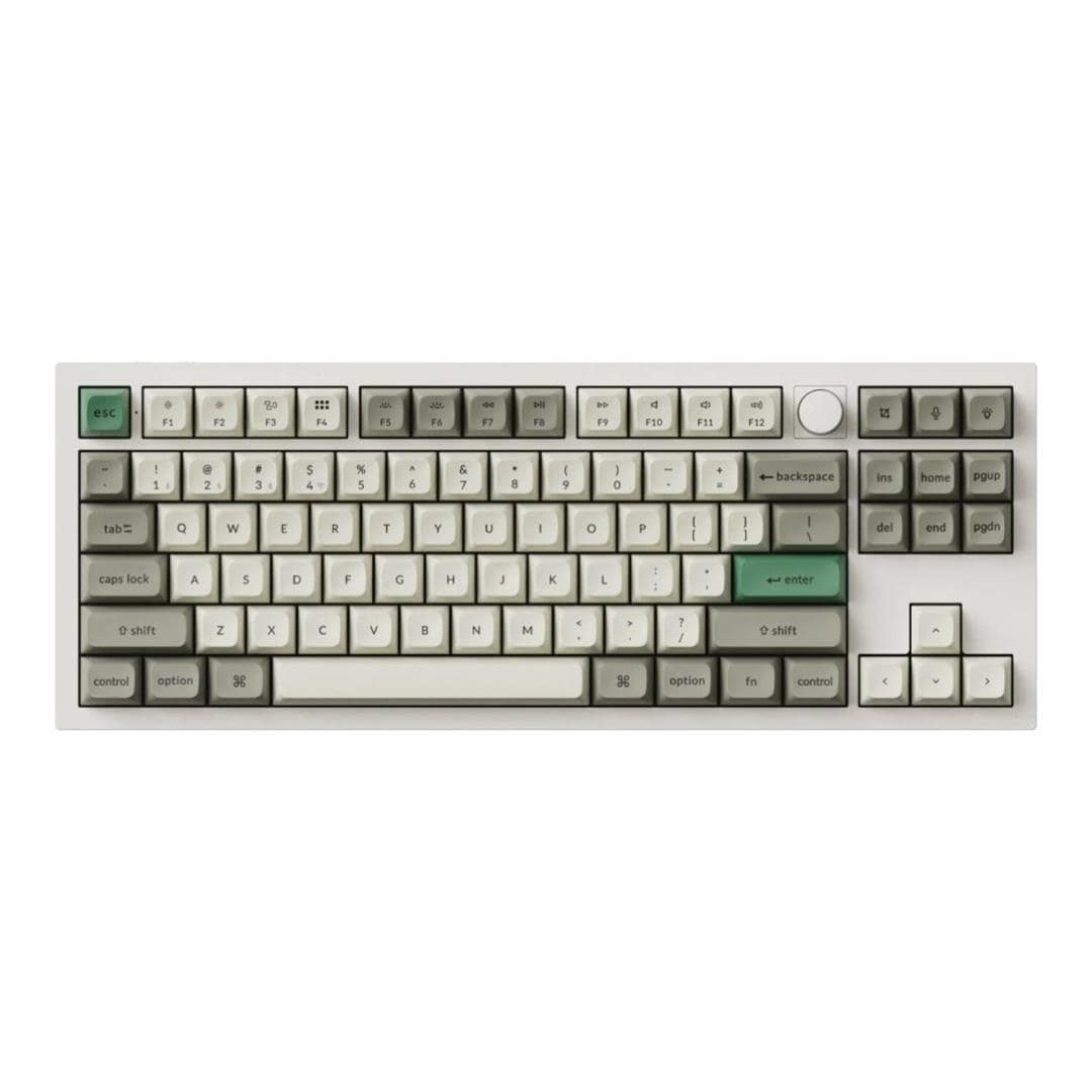 KeyChron Q3 Max QMK/VIA Wireless Custom Mechanical Keyboard - Shell White Q3M-P1