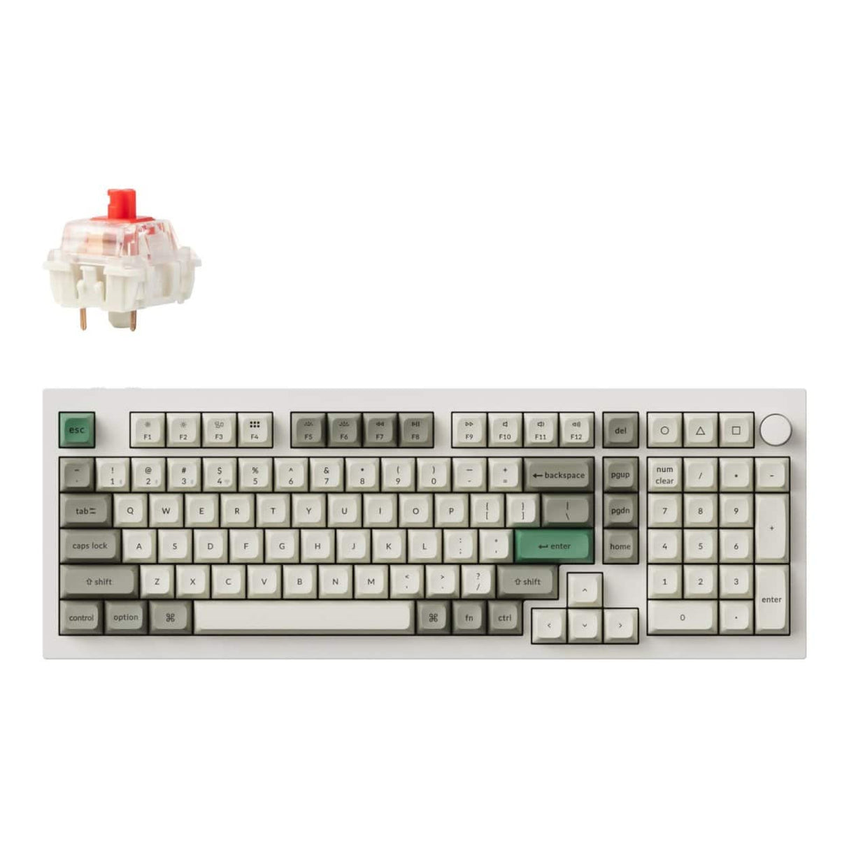 Keychron Q5M-P1 QMK/VIA Wireless Custom Keyboard Shell White