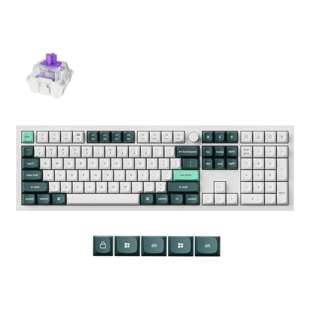 Keychron Q6 HE QMK Full-size Wireless Custom Mechanical Keyboard Shell White Q6H-P1