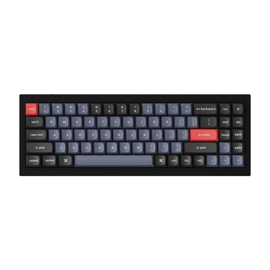 Keychron Q7 QMK 70 RGB Red G Pro Switches Wired Mechanical Keyboard - Carbon Black Q7-M1