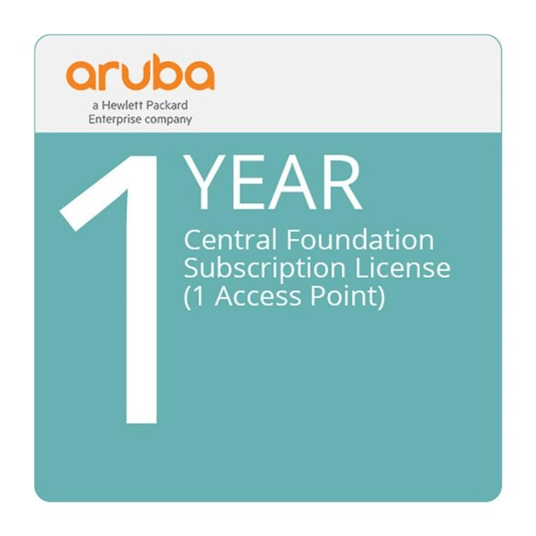 HPE 1-year Aruba Central Access Point Foundation E-STU Subscription License Q9Y58AAE