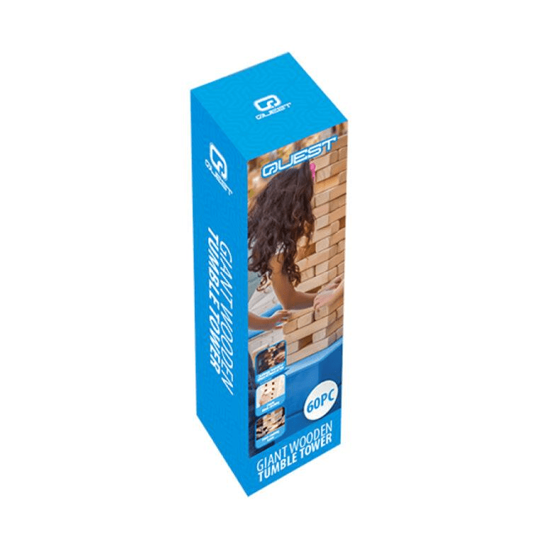 Volkano Quest 60-piece Natural Giant Wooden Tumble Tower QT-1095-NT