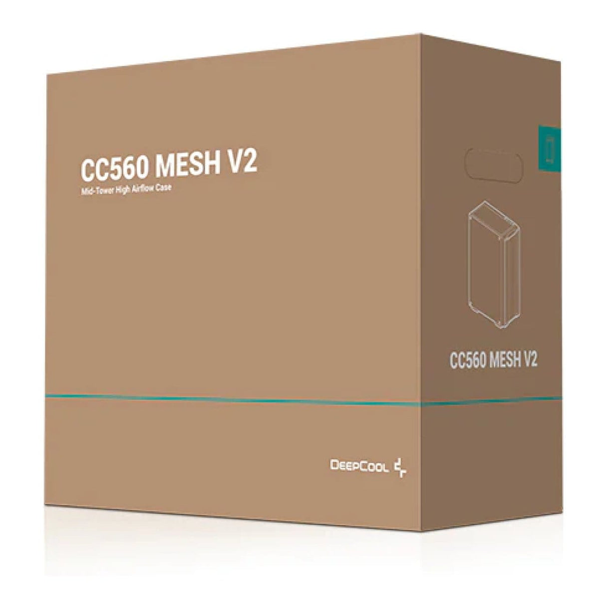 DeepCool CC560 Mesh V2 ATX Mid Tower Black PC Case R-CC560-BKAMA4-G-2
