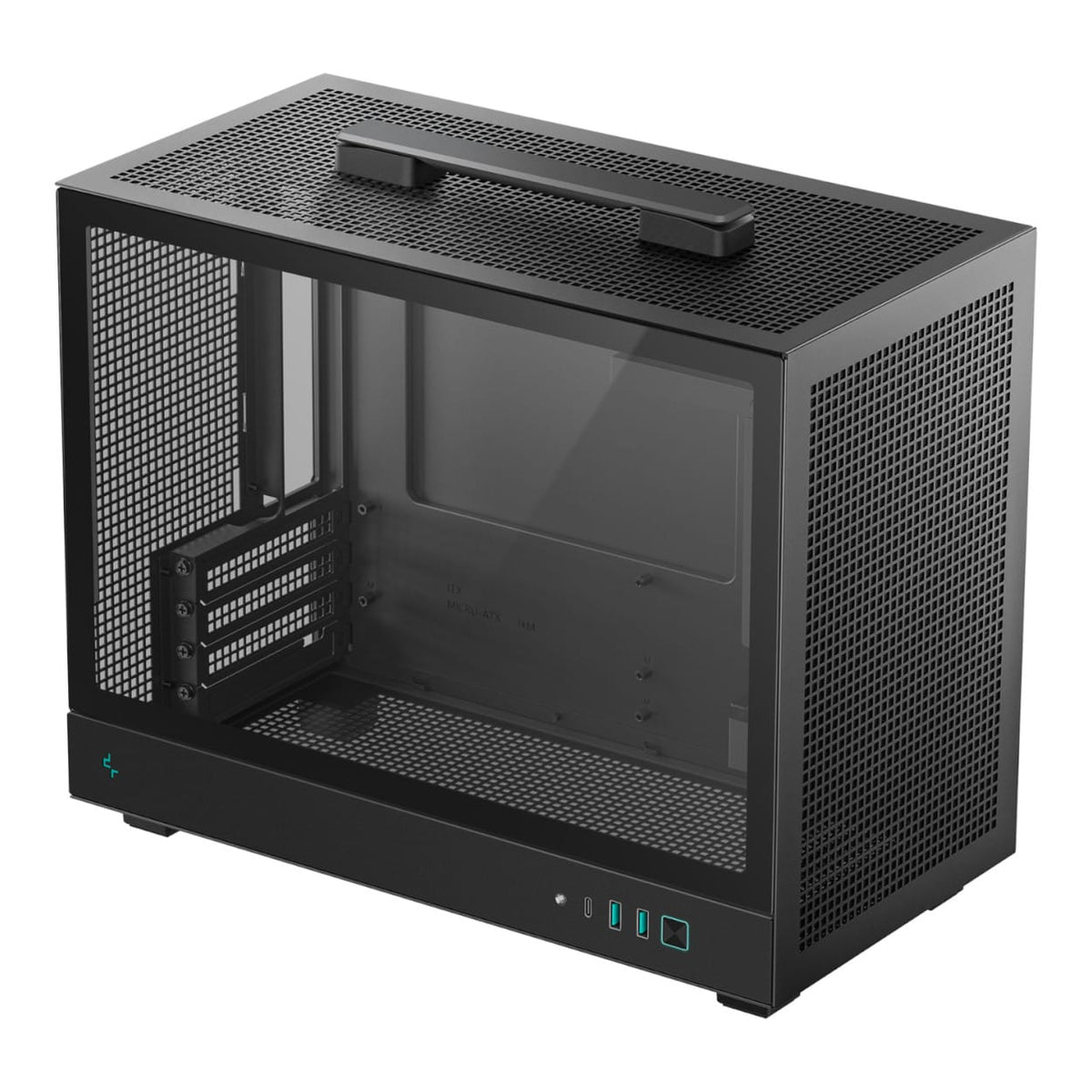 DeepCool CH160 PLUS Micro-ATX PC Case Black R-CH160-BKNGM0-G
