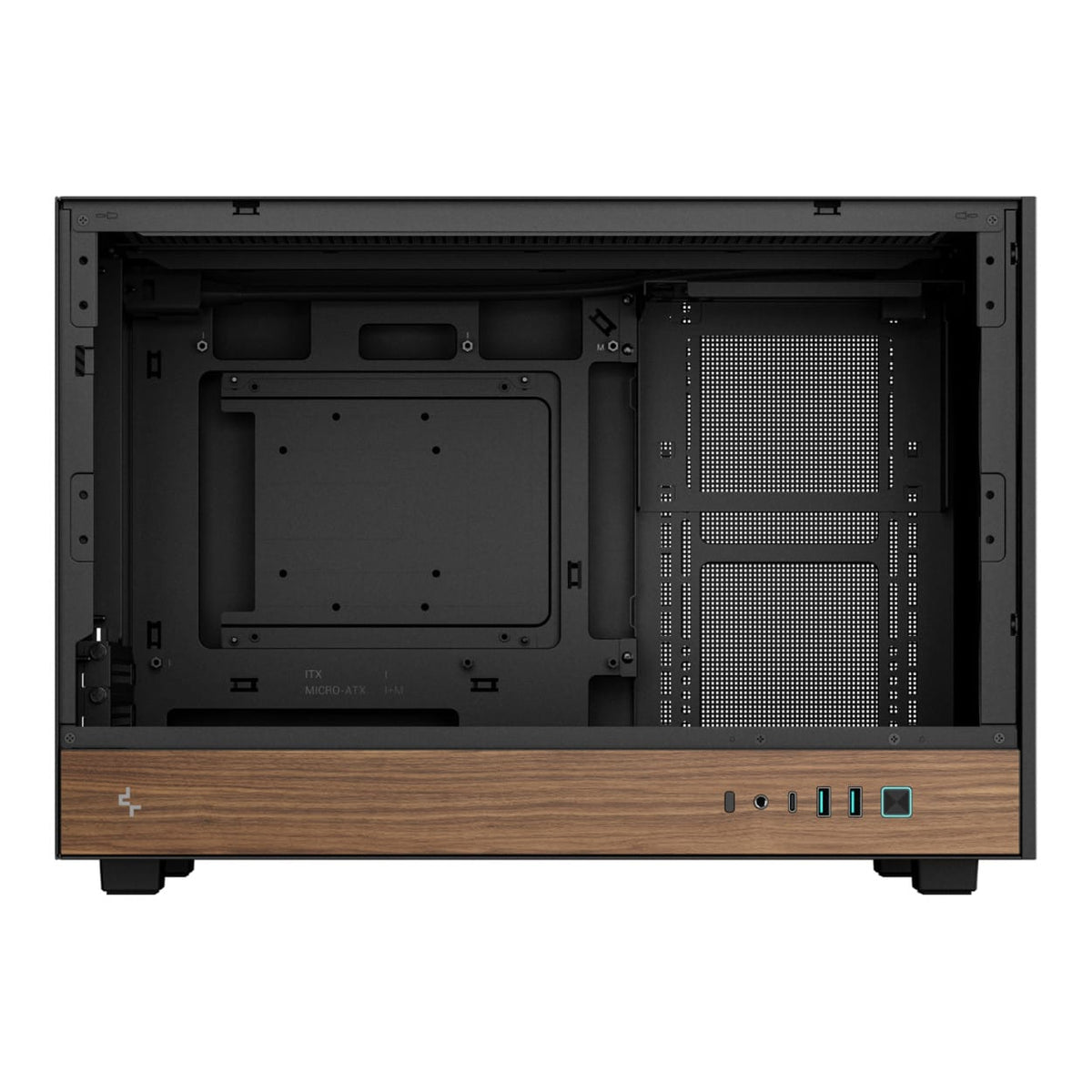 DeepCool CH260 Wood Micro-ATX Gaming PC Case Black R-CH260-BKNWM0-G-1