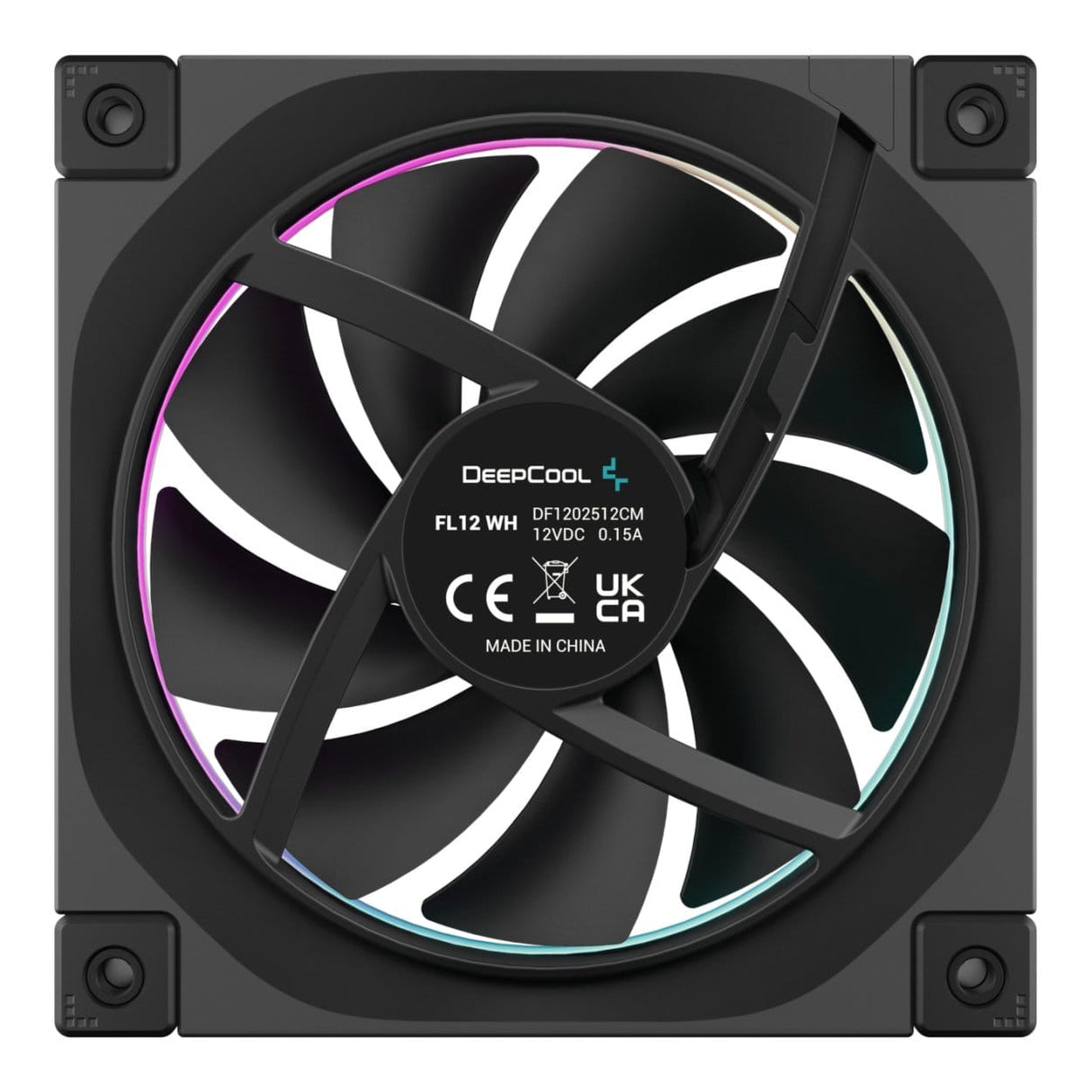DeepCool FL12 ARGB 120mm PWM Case Fan 3-pack R-FL12RSE-BKAPN3-G