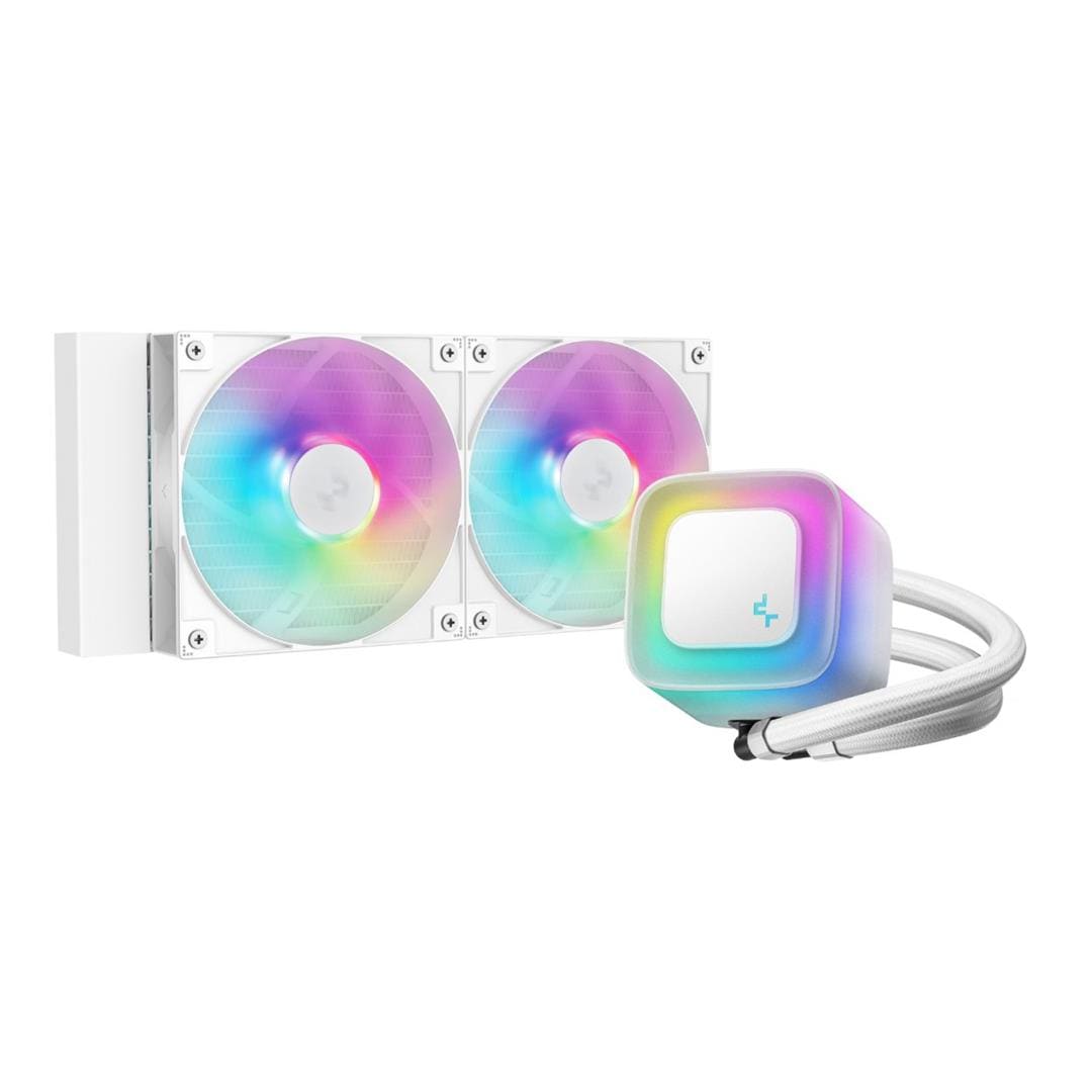 DeepCool LE240 V2 240mm ARGB AIO CPU Liquid Cooler White R-LE240-WHAMMN-G-2