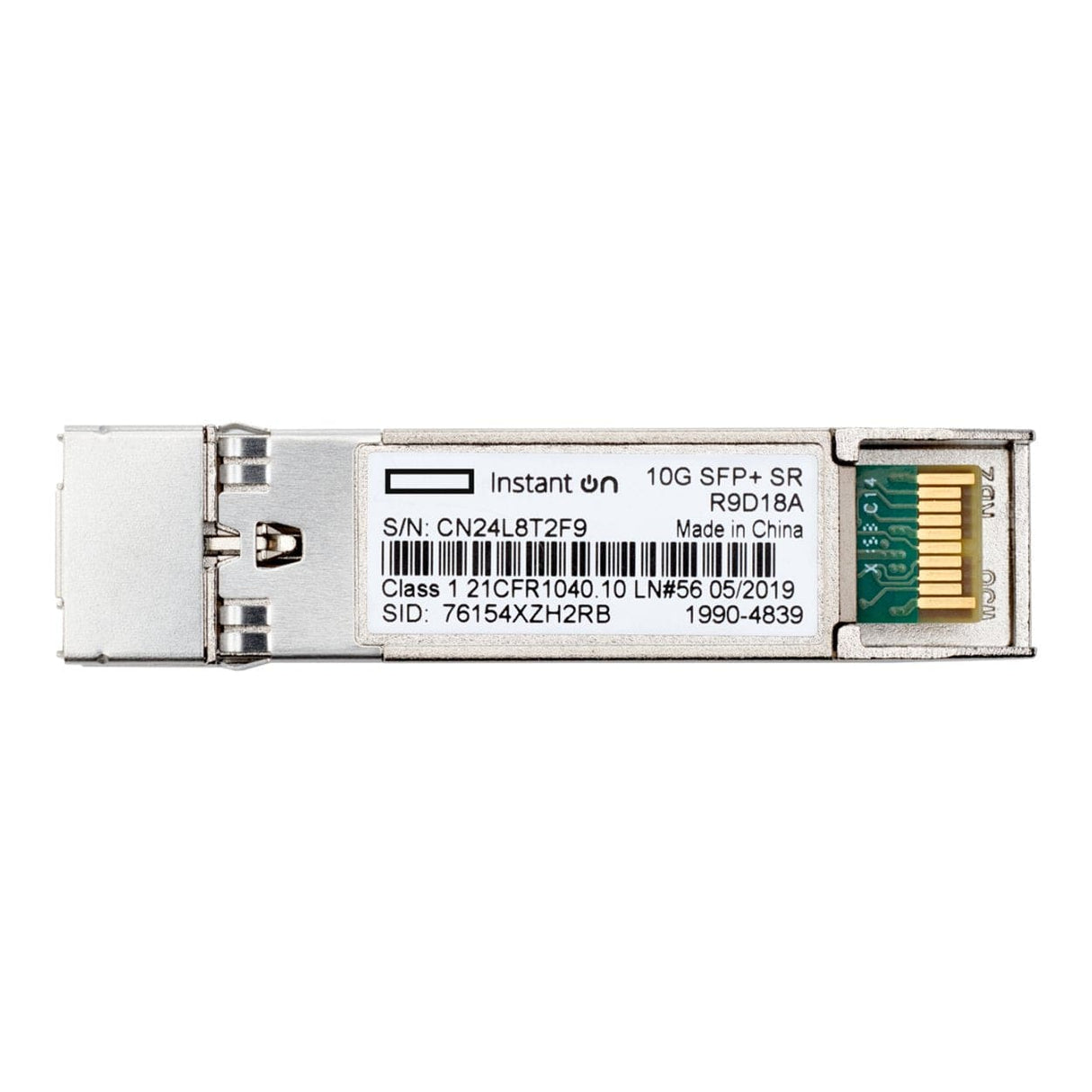 HPE Networking Instant On 10G SFP+ LC SR 300m OM3 MMF Transceiver R9D18A