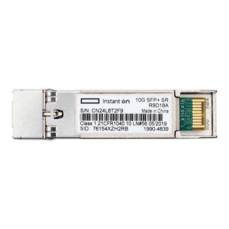 HPE Networking Instant On 10G SFP+ LC SR 300m OM3 MMF Transceiver R9D18A