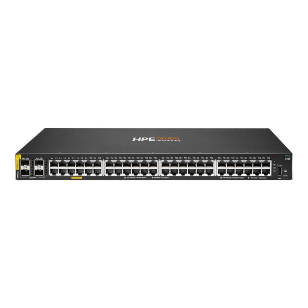 HPE Aruba Networking CX 6000 48G Class4 PoE 4SFP 740W Switch R9Y03A