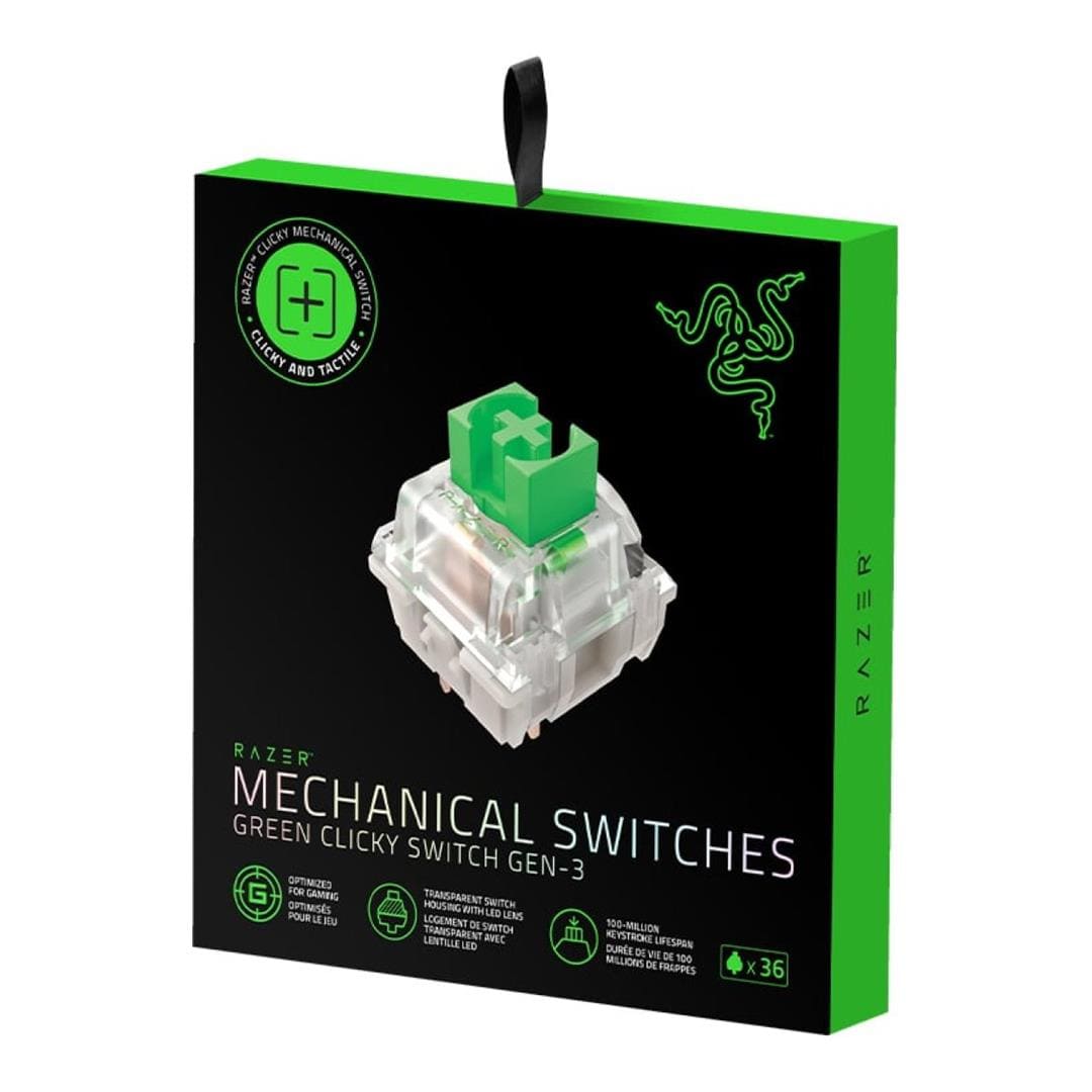 Razer Mechanical Switch Replacement for Gaming Keyboard 36-pack Green RC21-02040200-R3M1