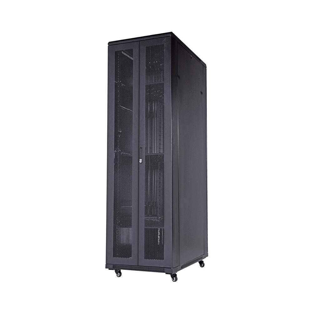LinkQnet 600x600mm 27U Double Mesh Door Cabinet RCK-SH05J-27U600-DD