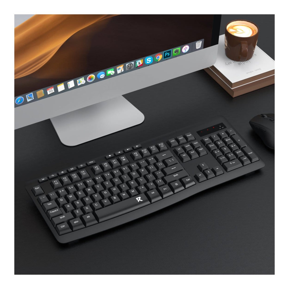 Redragon BK-7367 Ergonomic Wireless Membrane Keyboard RD-BK-7367