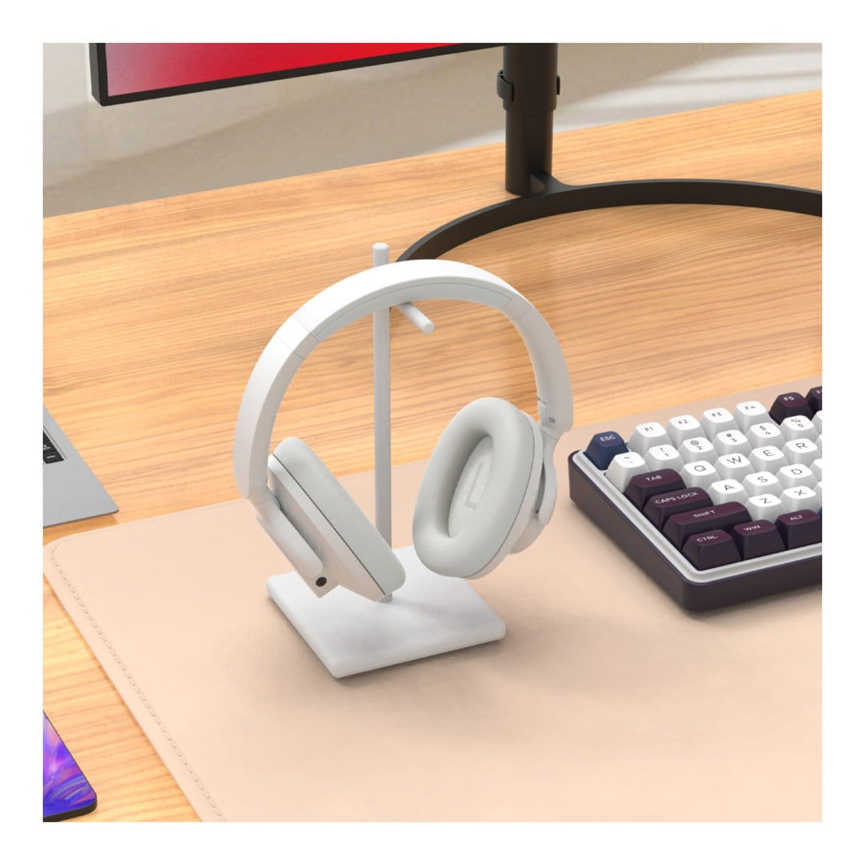 Redragon H610 VibeCore ANC Bluetooth Wireless Headphones - White RD-H610G