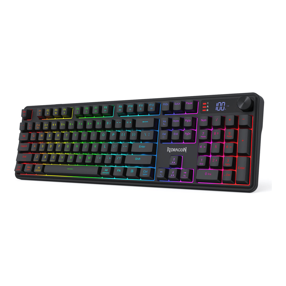 Redragon RM104 PRO VOLCANO RGB Wireless Gaming Keyboard - Black RD-K526-PRO