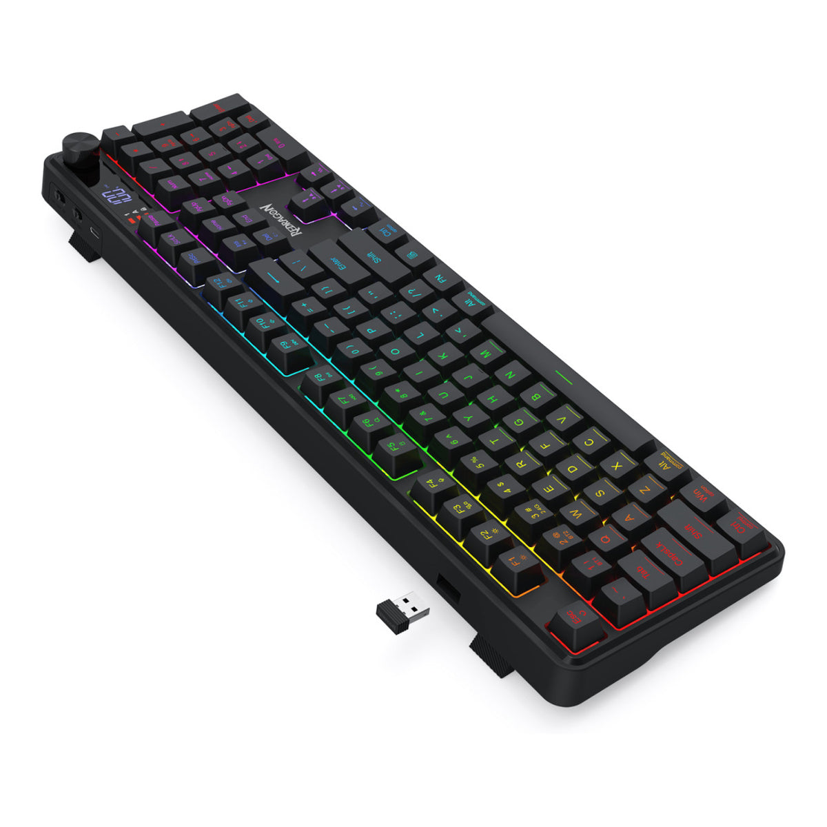 Redragon RM104 PRO VOLCANO RGB Wireless Gaming Keyboard - Black RD-K526-PRO