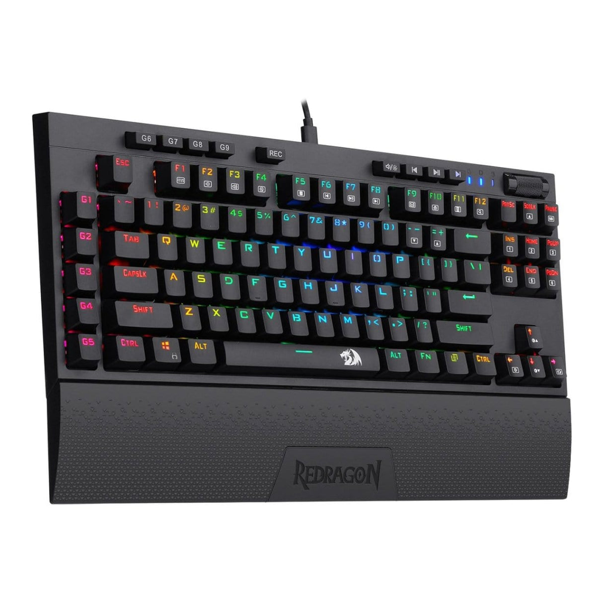 Redragon K588 RGB Pro Broadsword TKL Mechanical Wired Gaming Keyboard Black RD-K588RGB