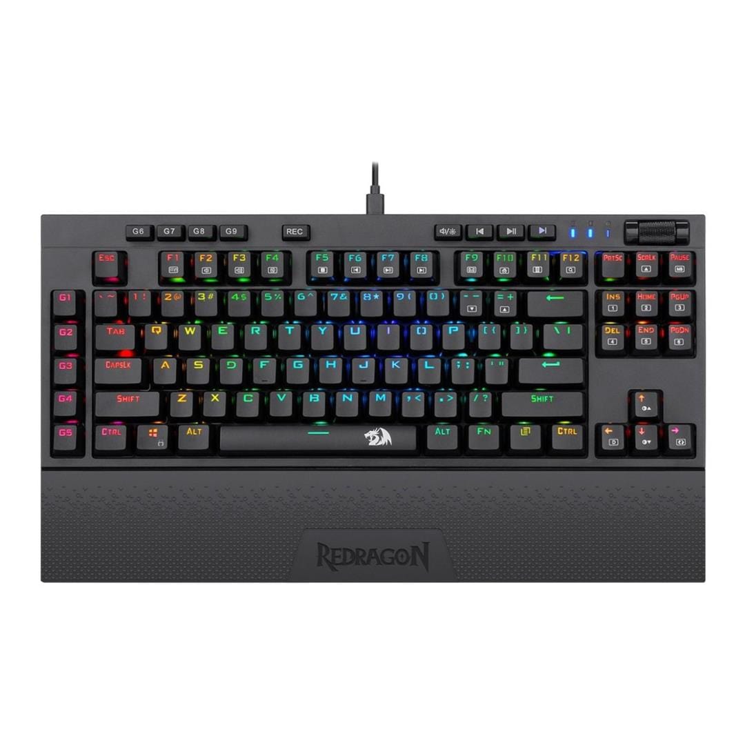 Redragon K588 RGB Pro Broadsword TKL Mechanical Wired Gaming Keyboard Black RD-K588RGB