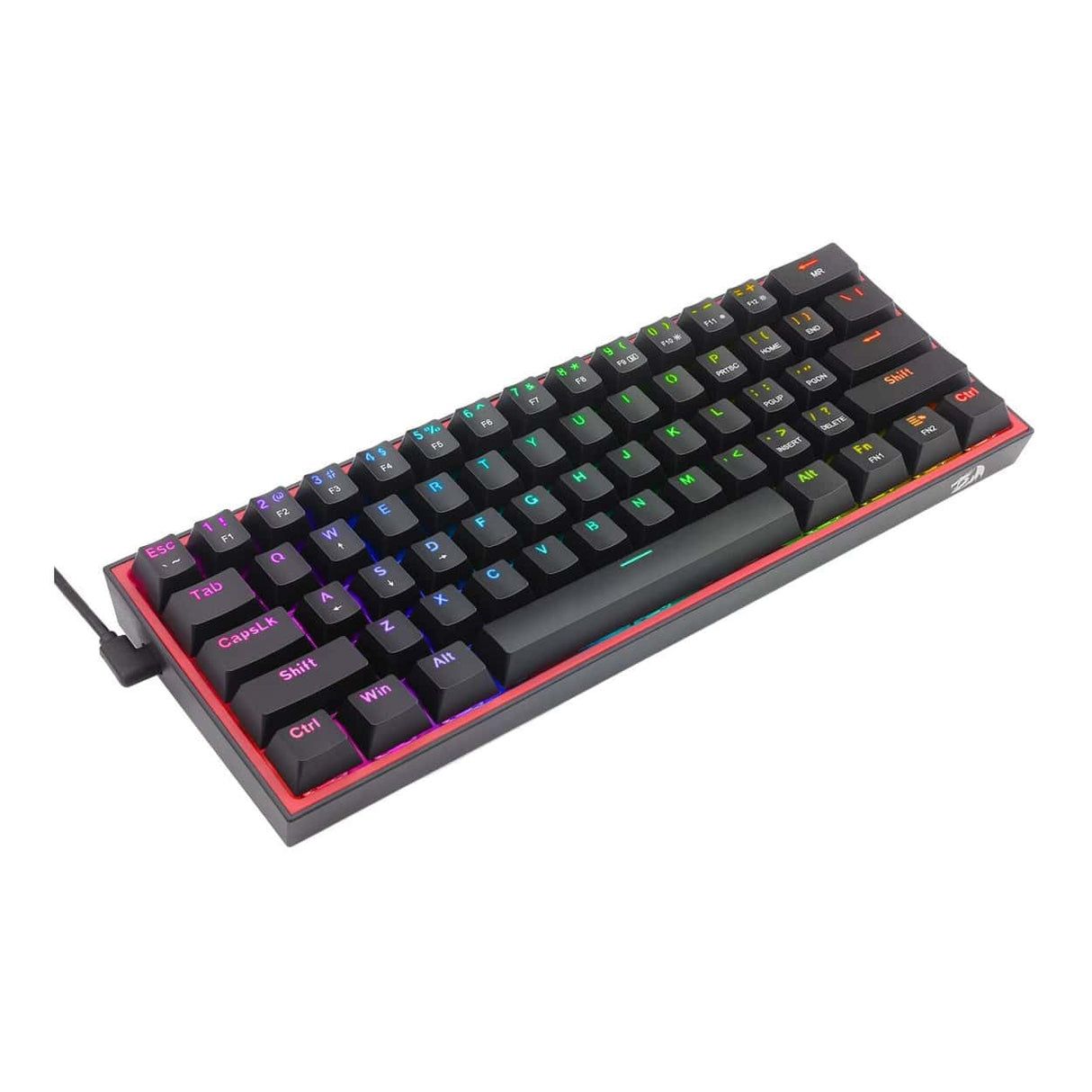 Redragon K617 FIZZ 60 Wired RGB Gaming Keyboard - Black RD-K617-RGB
