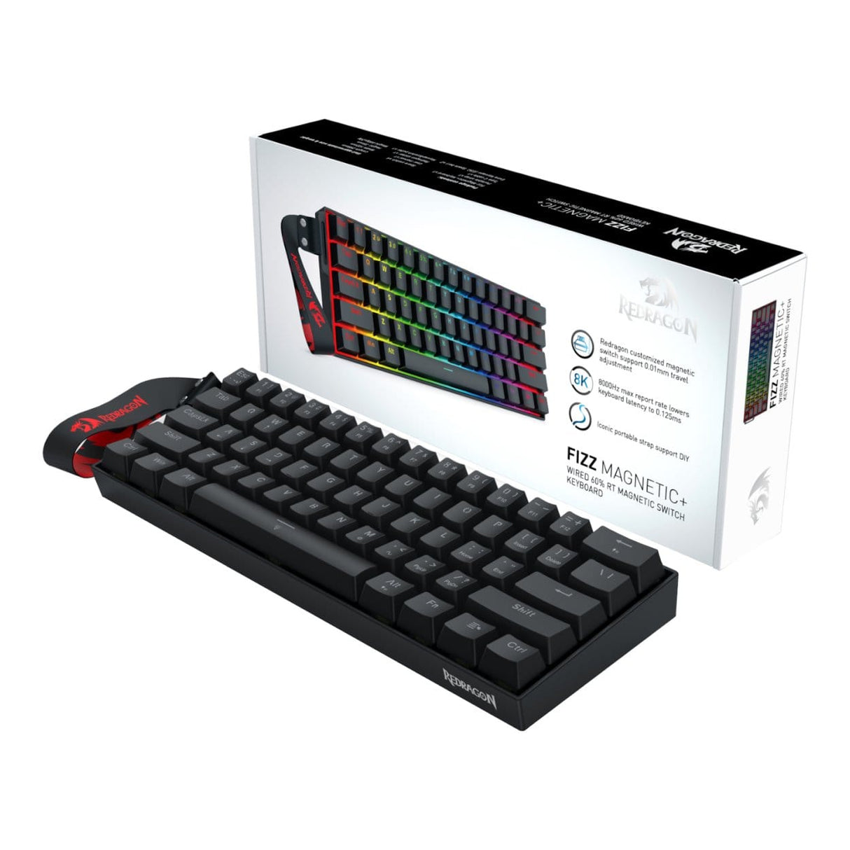 Redragon FIZZ Magnetic Plus 60 RGB Gaming Keyboard RD-K617RGB-MP