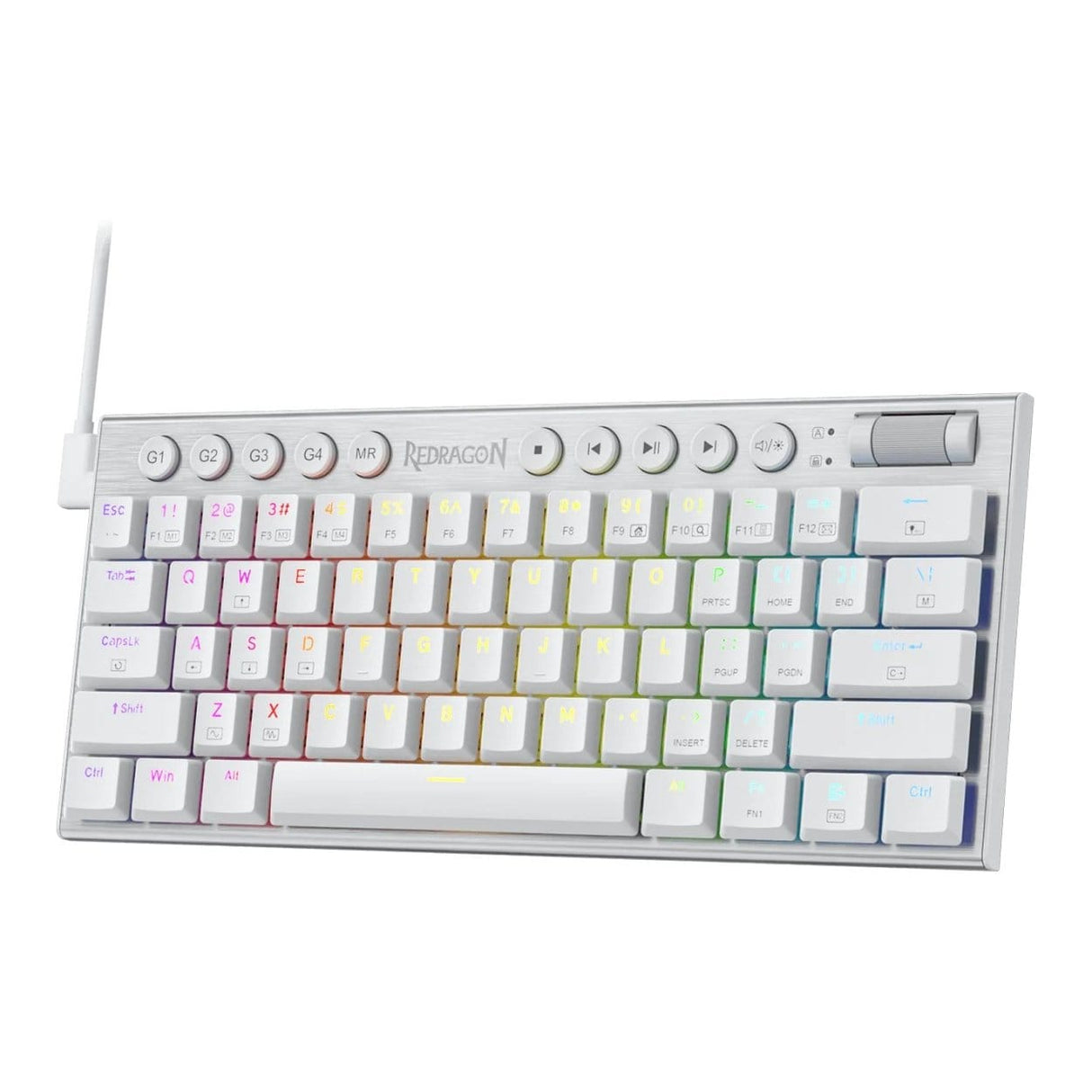 Redragon K632 Horus Mini RGB Wired Gaming Keyboard White RD-K632W-RGB