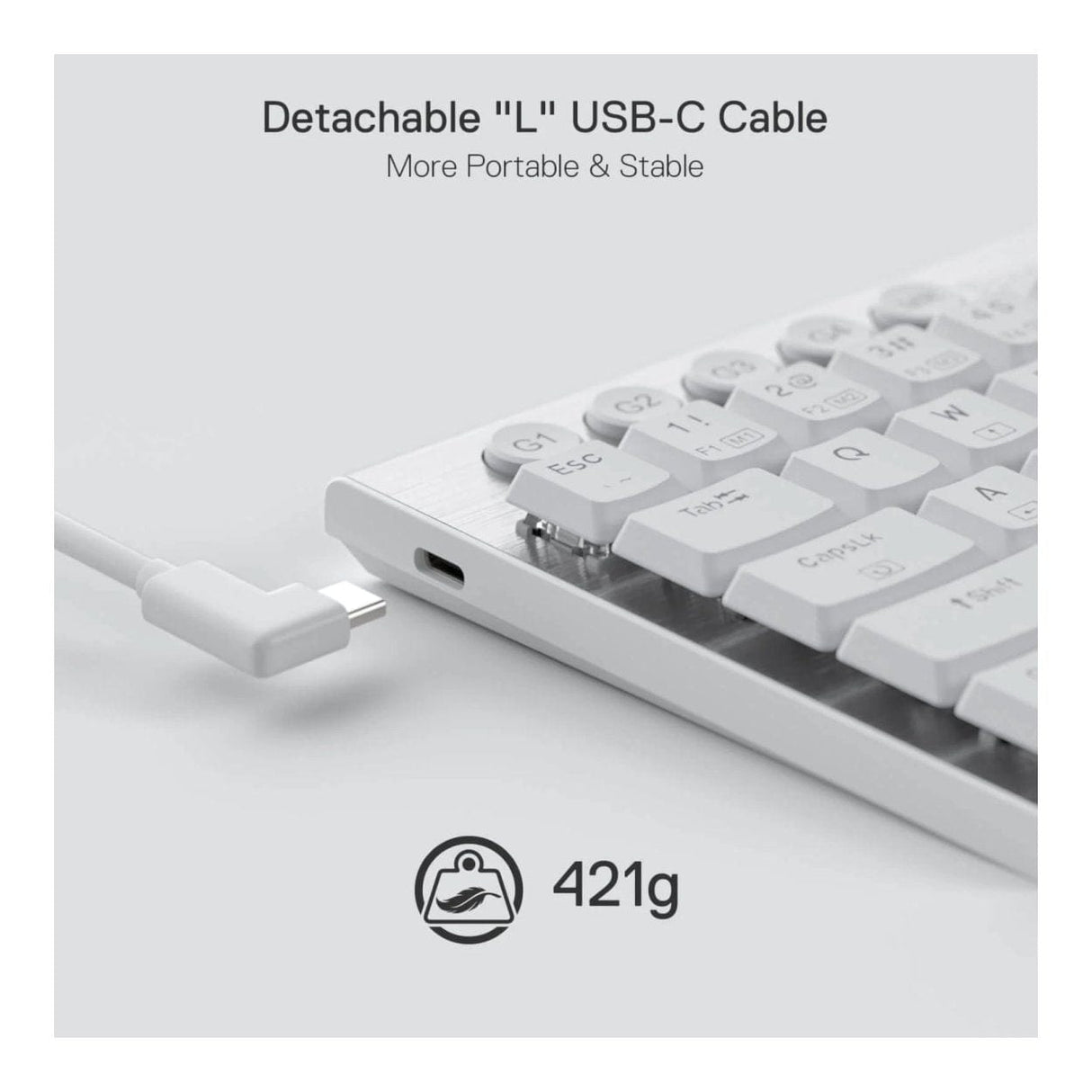 Redragon K632 Horus Mini RGB Wired Gaming Keyboard White RD-K632W-RGB