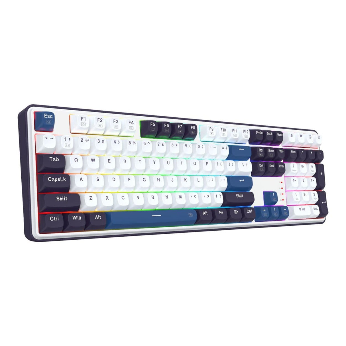 Redragon K689 Wyvern RGB Wired Mechanical Keyboard - White Black RD-K689WBB-RGB