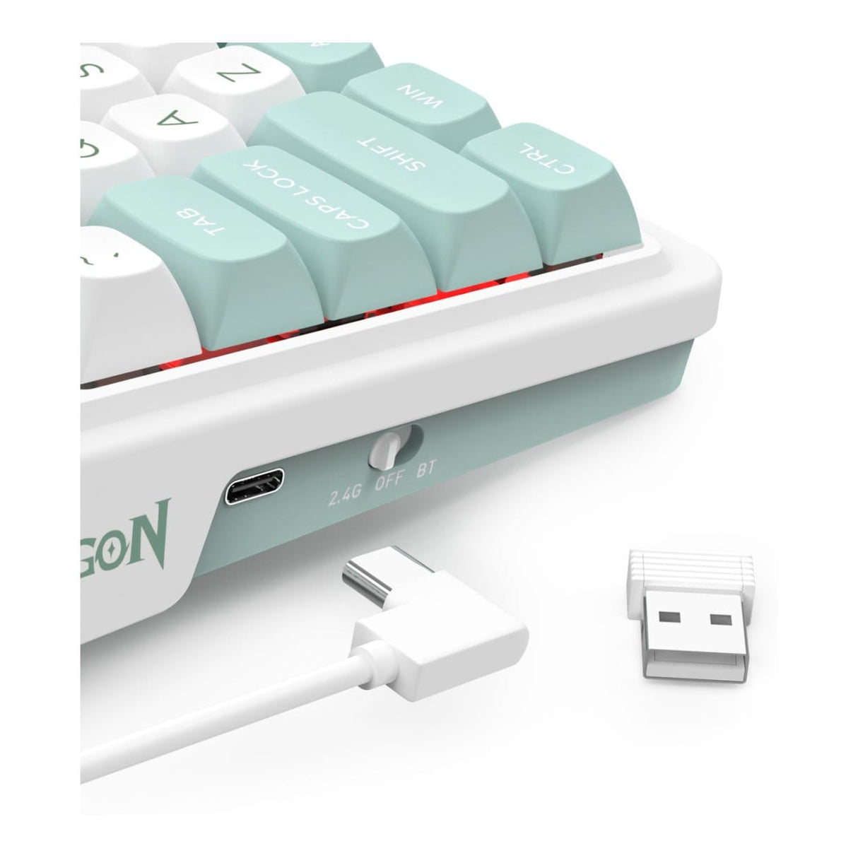 Redragon K719WGB Galatin RGB Pro Wireless Gaming Keyboard - White RD-K719WGB-RGB-PRO
