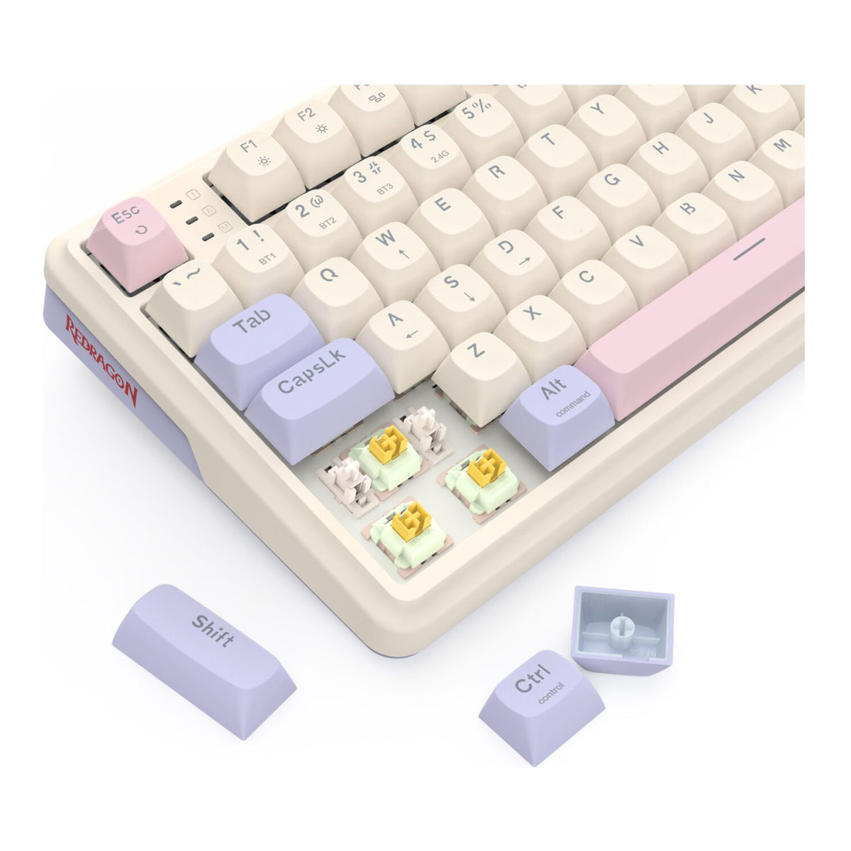 Redragon K768 EISA 100 RGB Wireless Gaming Keyboard - Lilac RD-K768VI-WL
