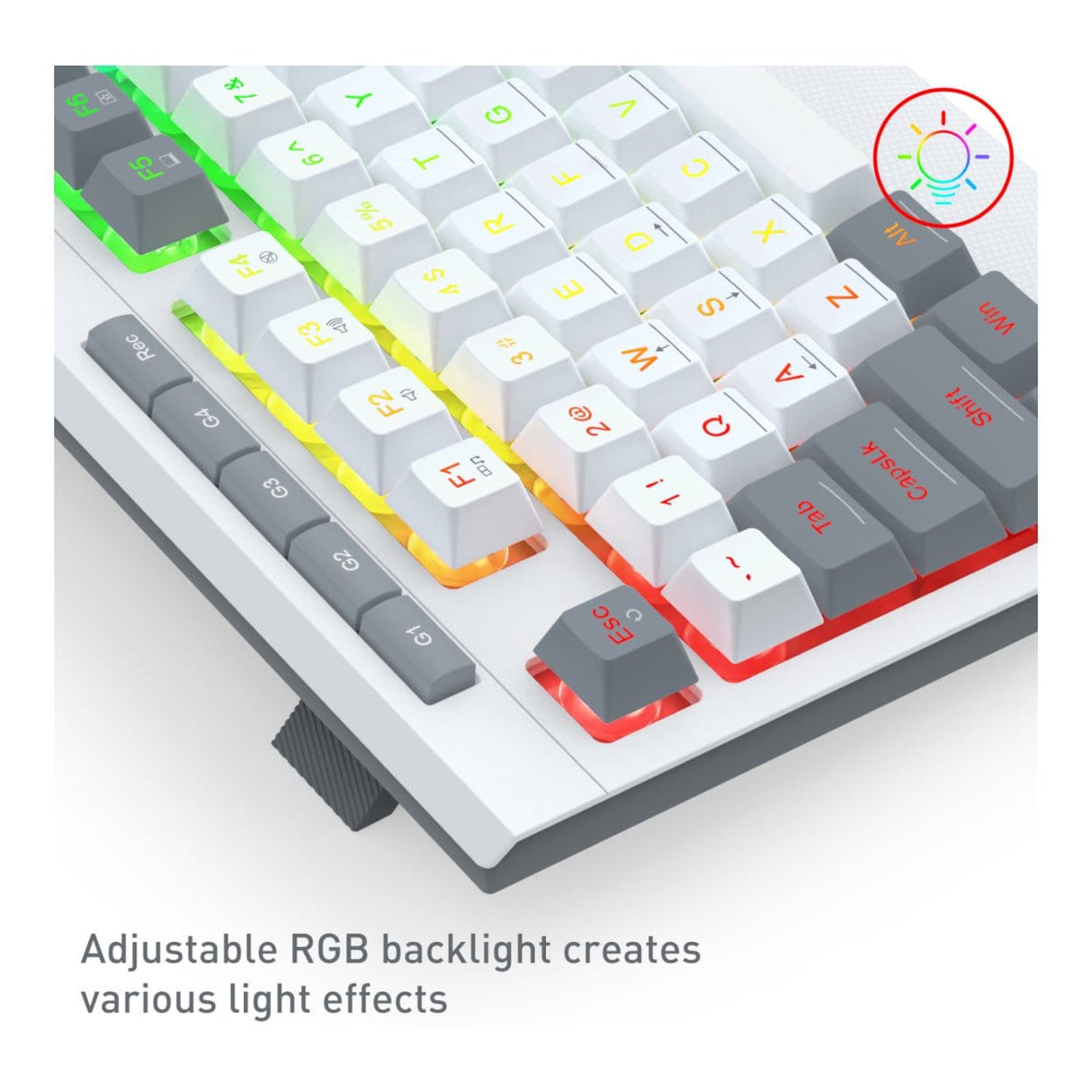 Redragon S151 Wired RGB Gaming Keyboard & Mouse Combo - White and Grey RD-S151W