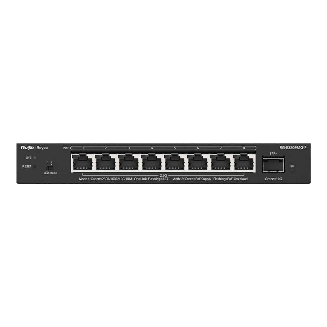 Reyee 8-port 2.5Gbps PoE with 1-port SFP+ Smart Managed Switch RG-ES209MG-P