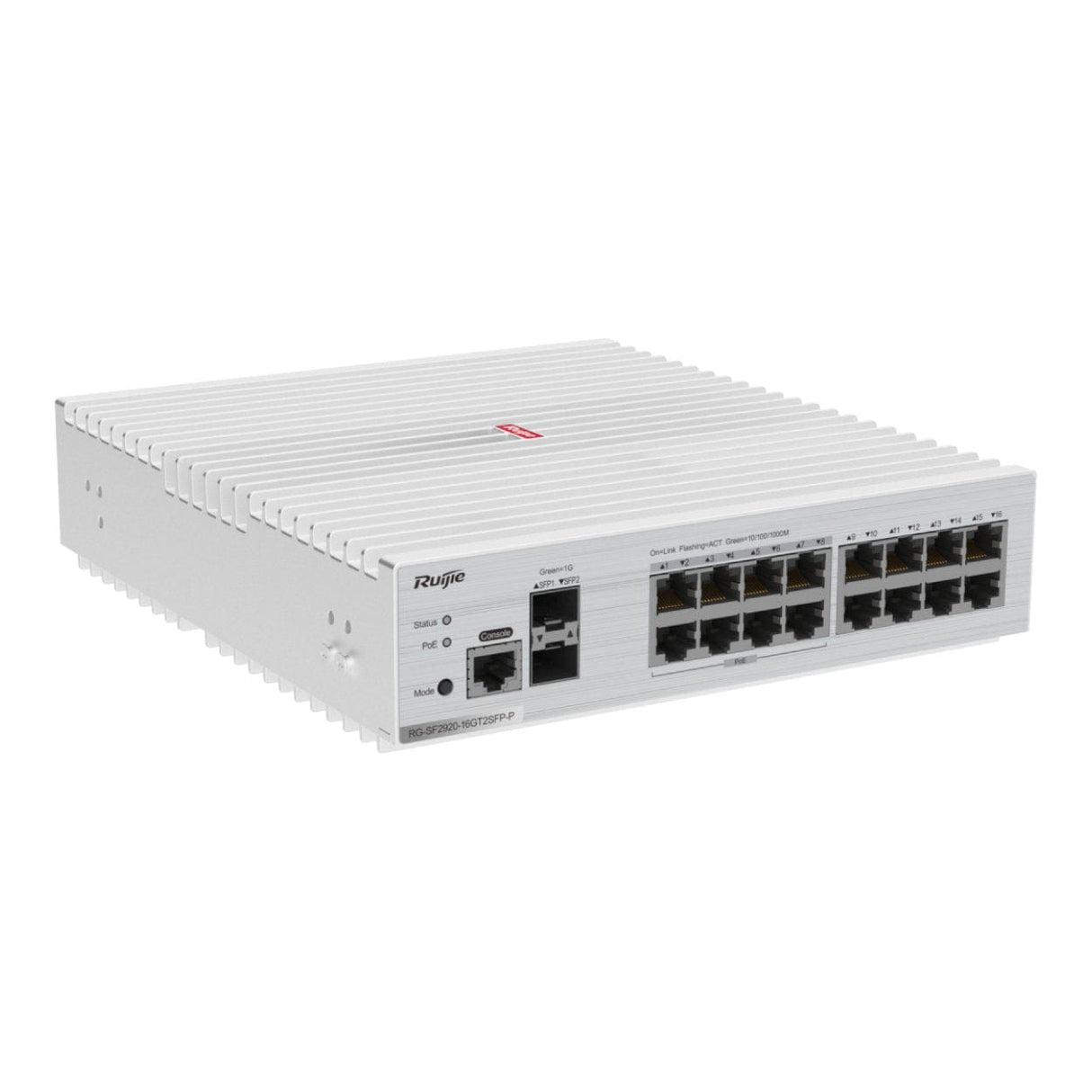 Ruijie Networks RG-SF2920-16GT2SFP-P 16-port GE 2 x Gigabit Uplink Optical Ports All-Optical PoE Switch