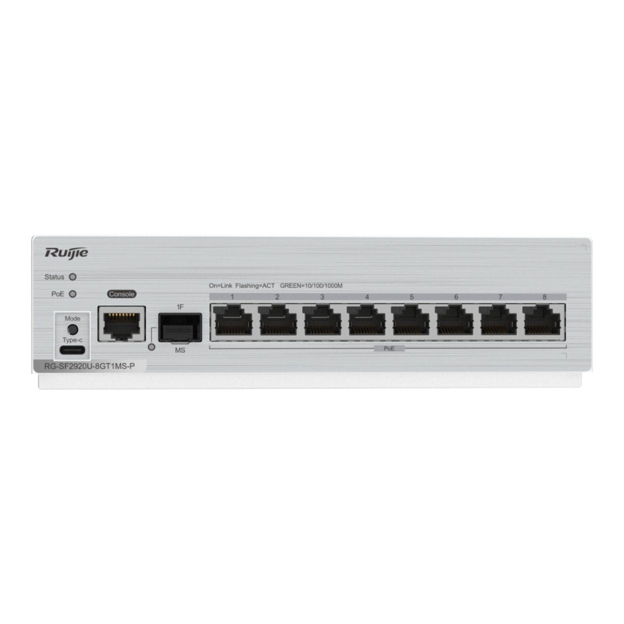 Ruijie Networks RG-SF2920U-8GT1MS-P 8-port GE 1 x 2.5G Uplink Optical Port All-Optical PoE Switch