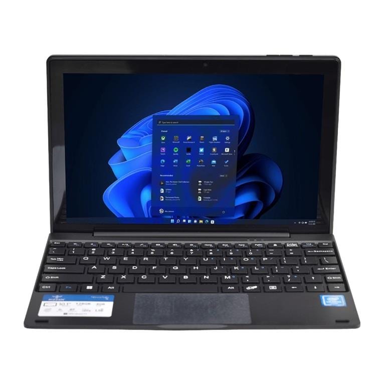 Rizzen NovaTab P10 10.1-inch HD Detachable 2-in-1 Tablet - Intel Celeron N4020 128GB ROM 4GB RAM 4G Win 11 Pro RIZZ-NB-P10