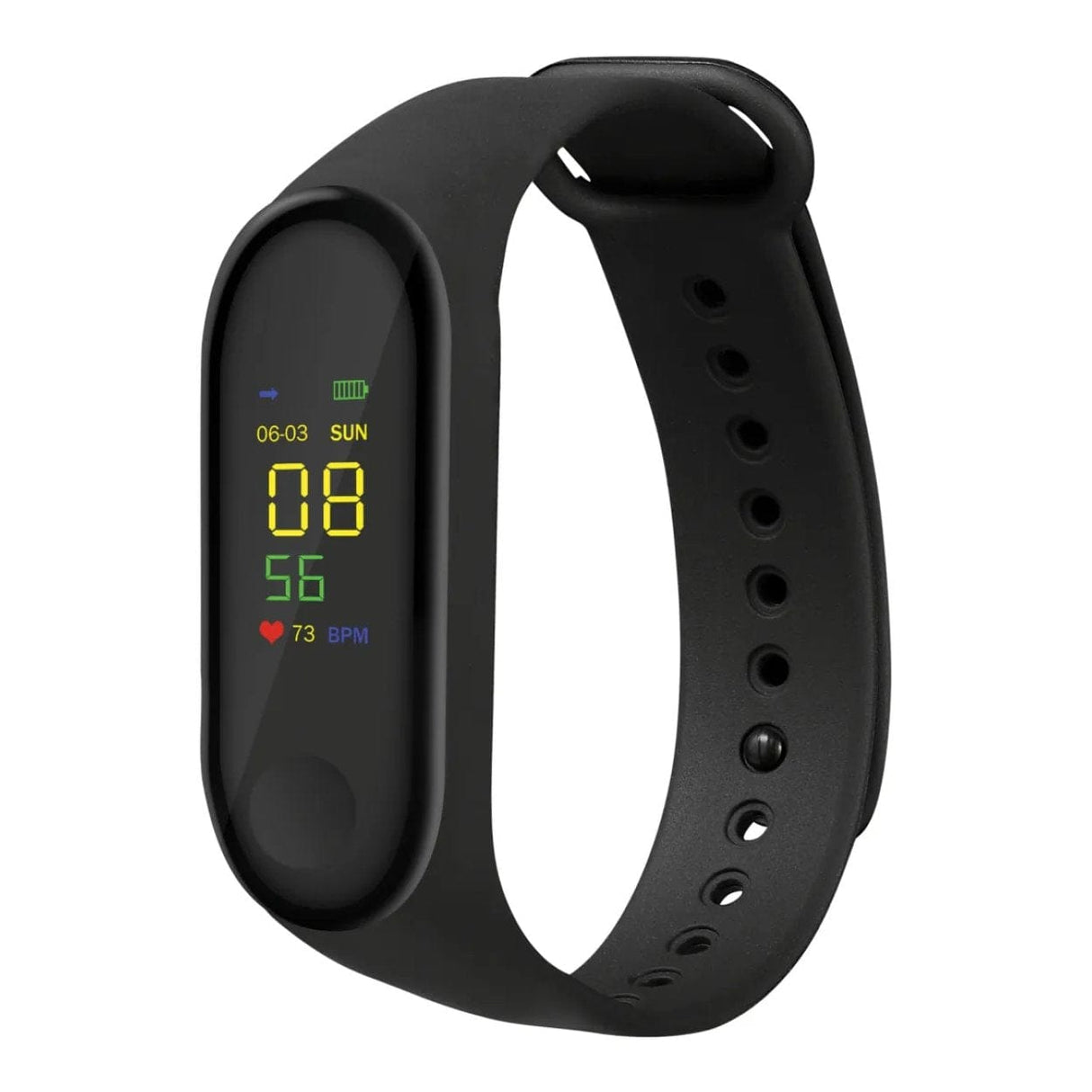 Rocka Heartbeat Series Fitness Band with Heart Rate Monitor Black RK-5067-BK