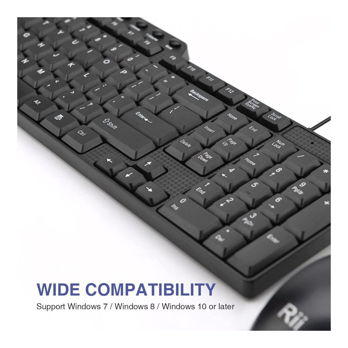 RII RK203 Wired Mouse and Keyboard Combo