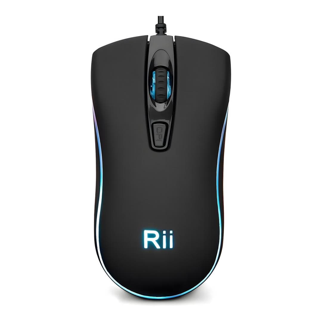 RII RM105 RGB Wired Mouse Black