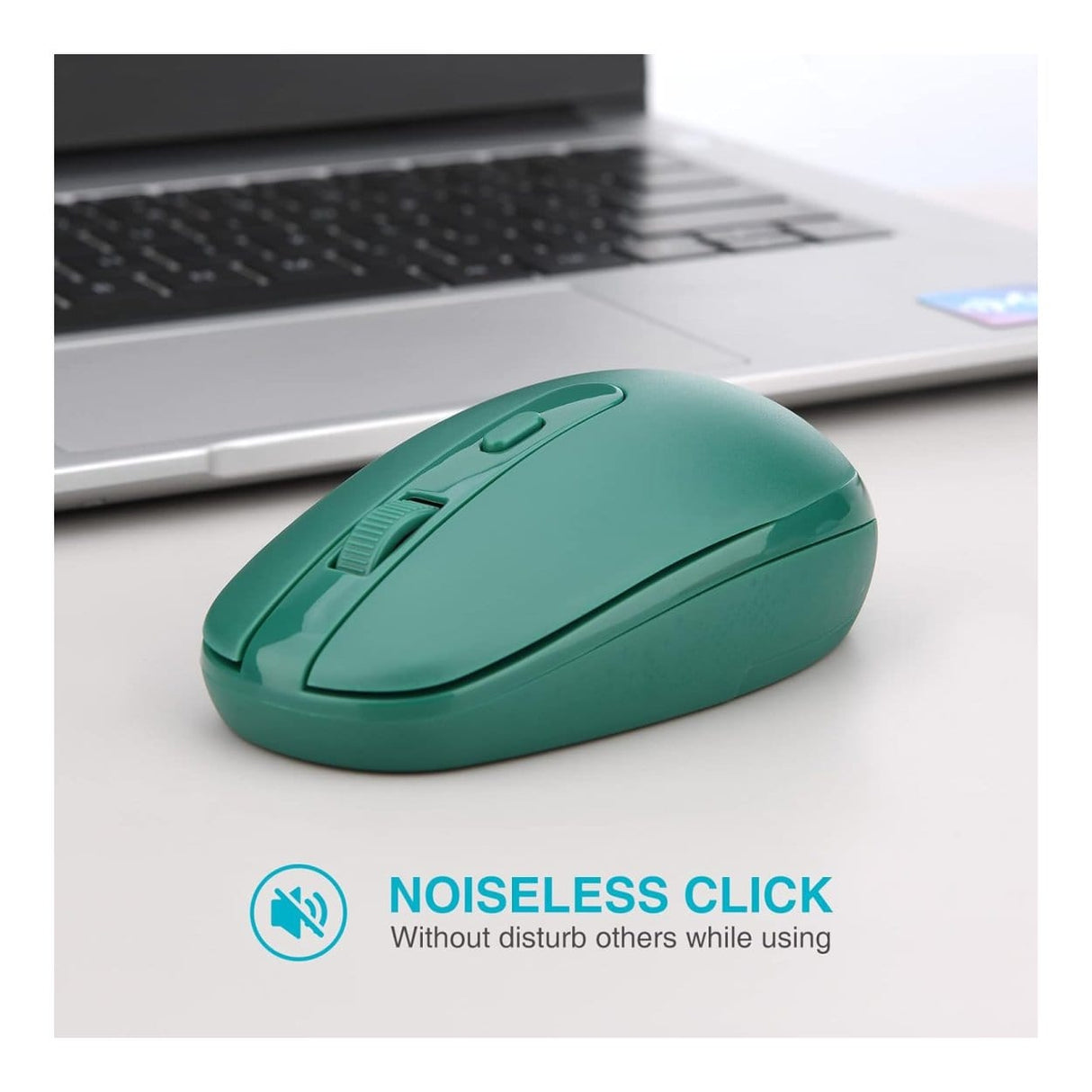 RII RM700-GRN Silent 2.4G Wireless Mouse Green