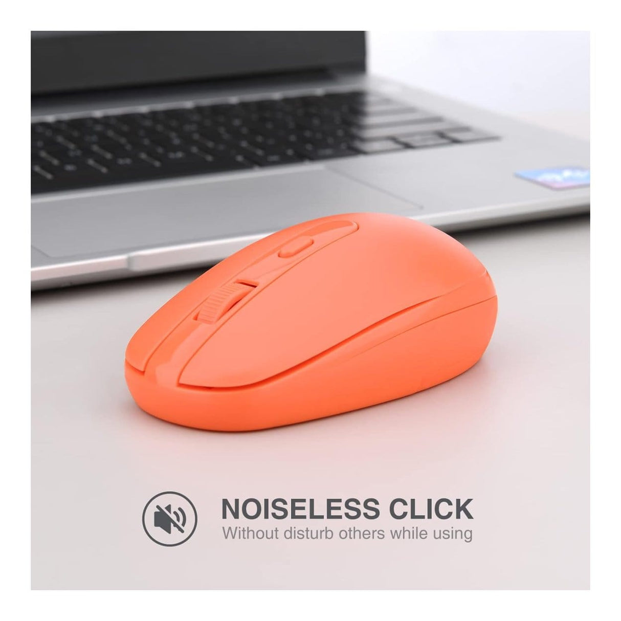 Rii RM700 Soft Click Wireless Mouse with Nano USB Receiver Orange RM700-ORN