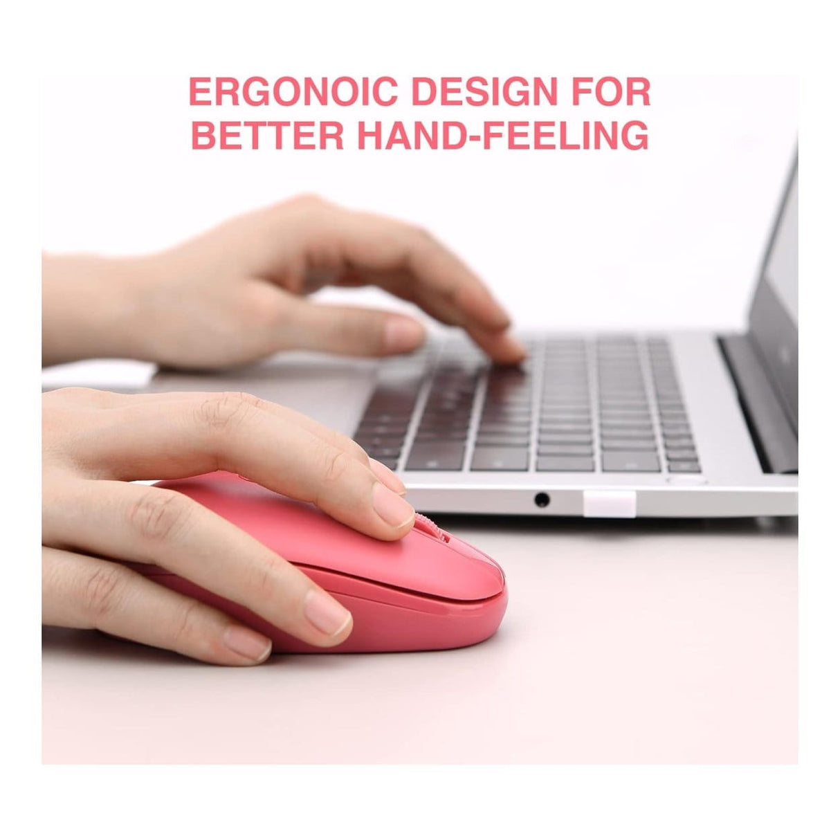 RII RM700-PINK Silent 2.4G Wireless Mouse Pink
