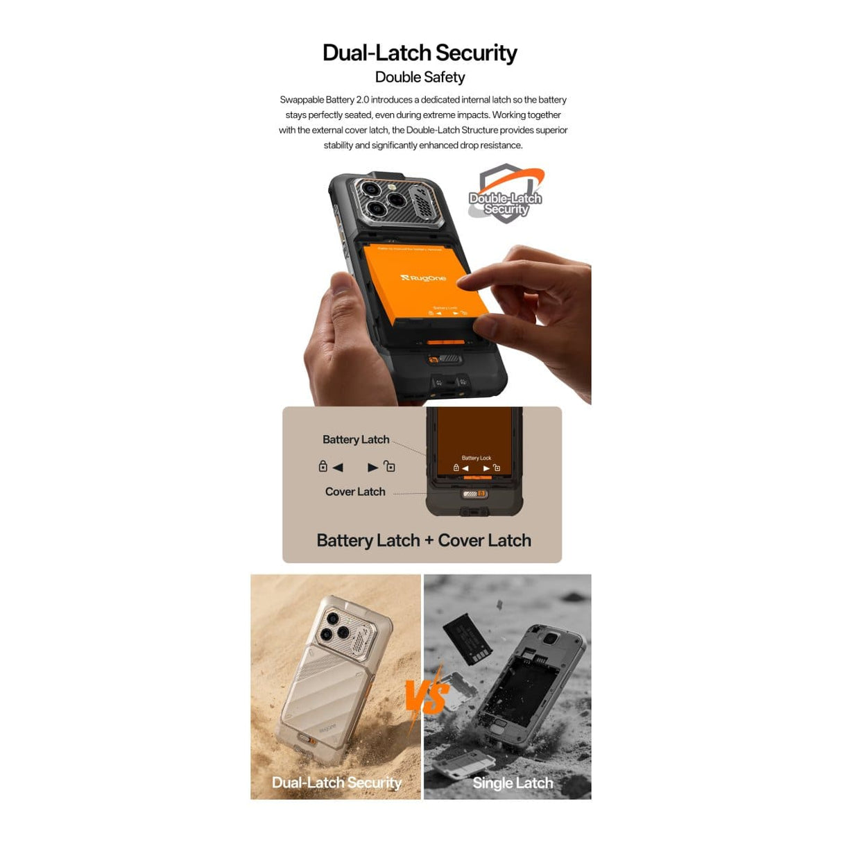 Ulefone RugOne Xever 8 6.5-inch FHD+ Rugged Smarphone - MediaTek Helio G200 128GB ROM 8GB RAM Android 16 RO-XE8-8GB+128GB
