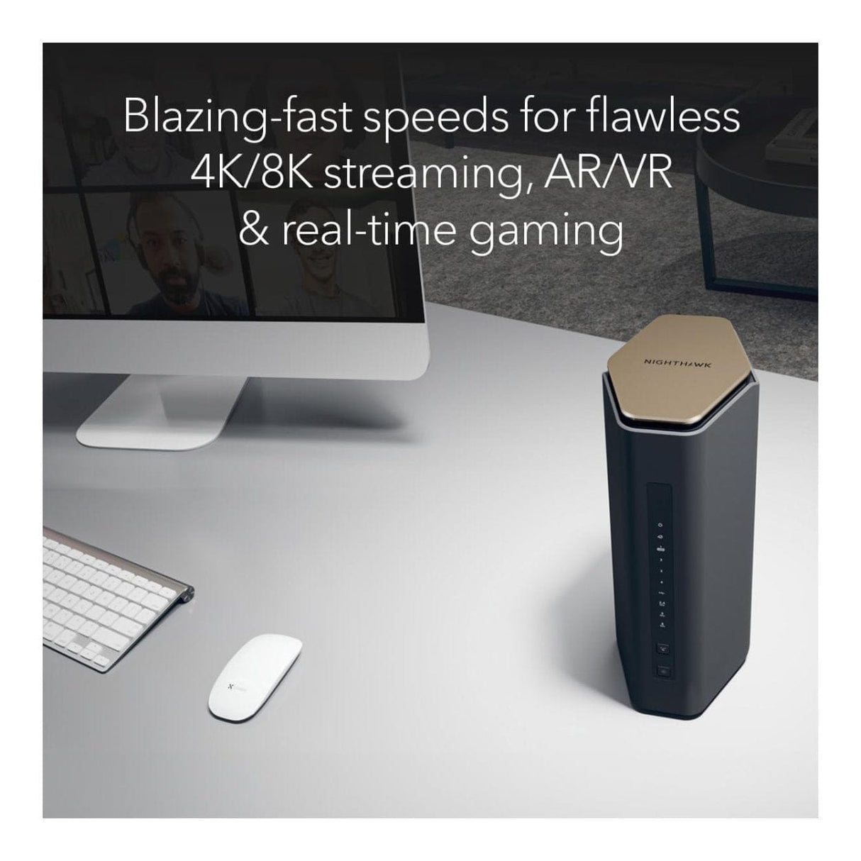 Netgear Nighthawk RS600 Wireless Router - Tri-band 2.4GHz 5GHz and 6GHz Gigabit Ethernet Black RS600-100EUS