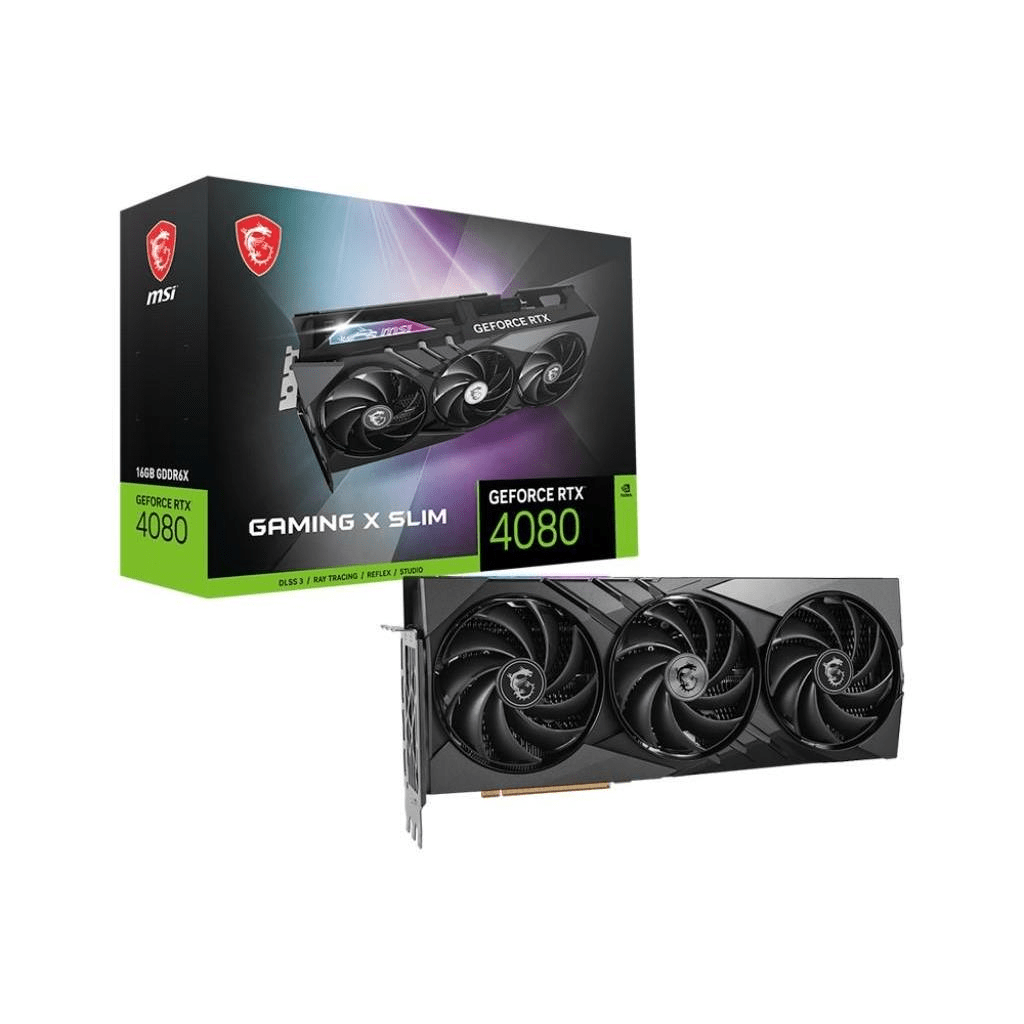 MSI Nvidia GeForce RTX 4080 Gaming X Slim 16G GDDR6X Graphics Card