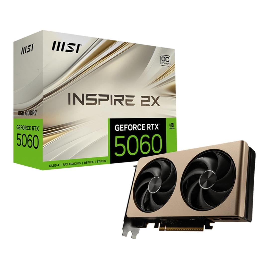 MSI GeForce RTX 5060 8G Inspire 2X OC 8GB GDDR7 Graphics Card