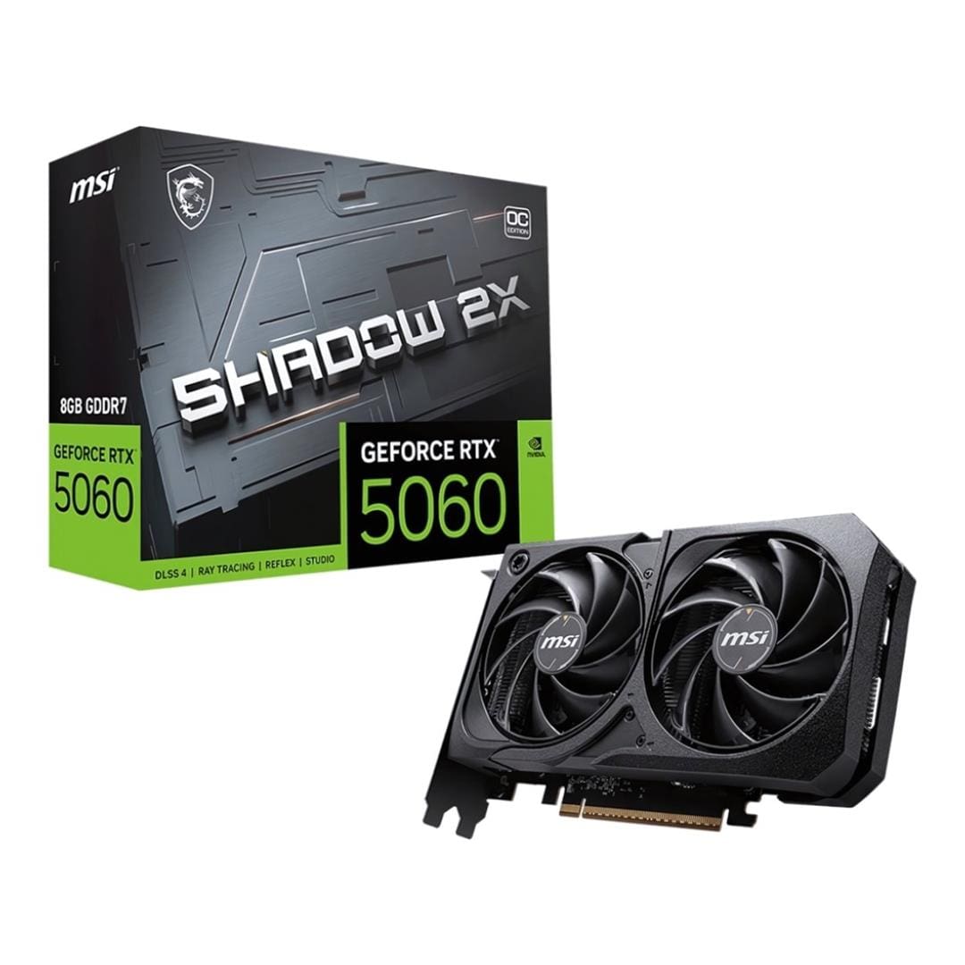 MSI GeForce RTX 5060 8G Shadow 2X OC 8GB GDDR7 Graphics Card