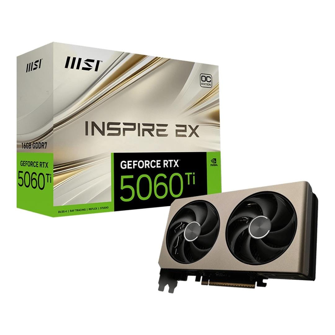 MSI GeForce RTX 5060 Ti 16G INSPIRE 2X OCi 16GB GDDR7 Graphics Card